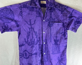 Vintage 60s Ross Sutherland Hawaiian Aloha Shirt - 100% Cotton Small