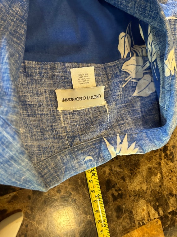 Vintage Vintage 70s Liberty House Hawaiian Aloha Shirt: Blue