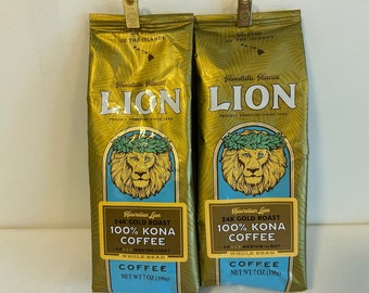 Lion 100 Kona Hawaiian Coffee Whole Bean - Fresh RoastQuality product from Hawaii bb12/26