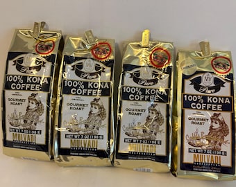 Mulvadi Kona Mielona Kawa: 100 Kona, 4 torebki (po 7 uncji każda) BB 2/2027