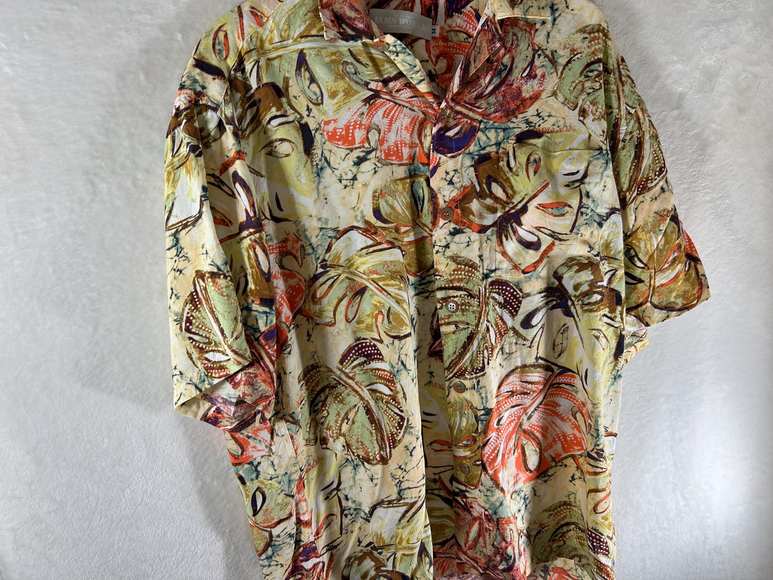 トップス 80s Jams World Rayon Aloha Shirt Vintage Vintage Jams World Hawaiian Aloha Shirt - 100 Rayon - Etsy