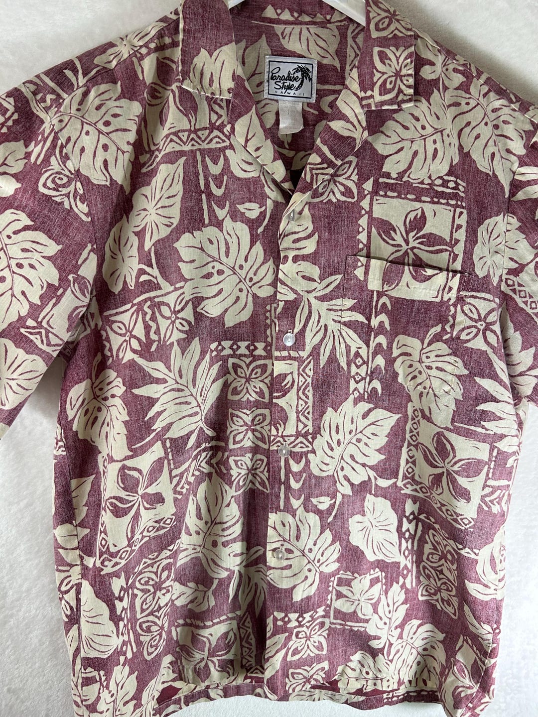 Vintage Paradise Style Hawaiian Aloha Shirt Made in Hawaii 100 Percent ...