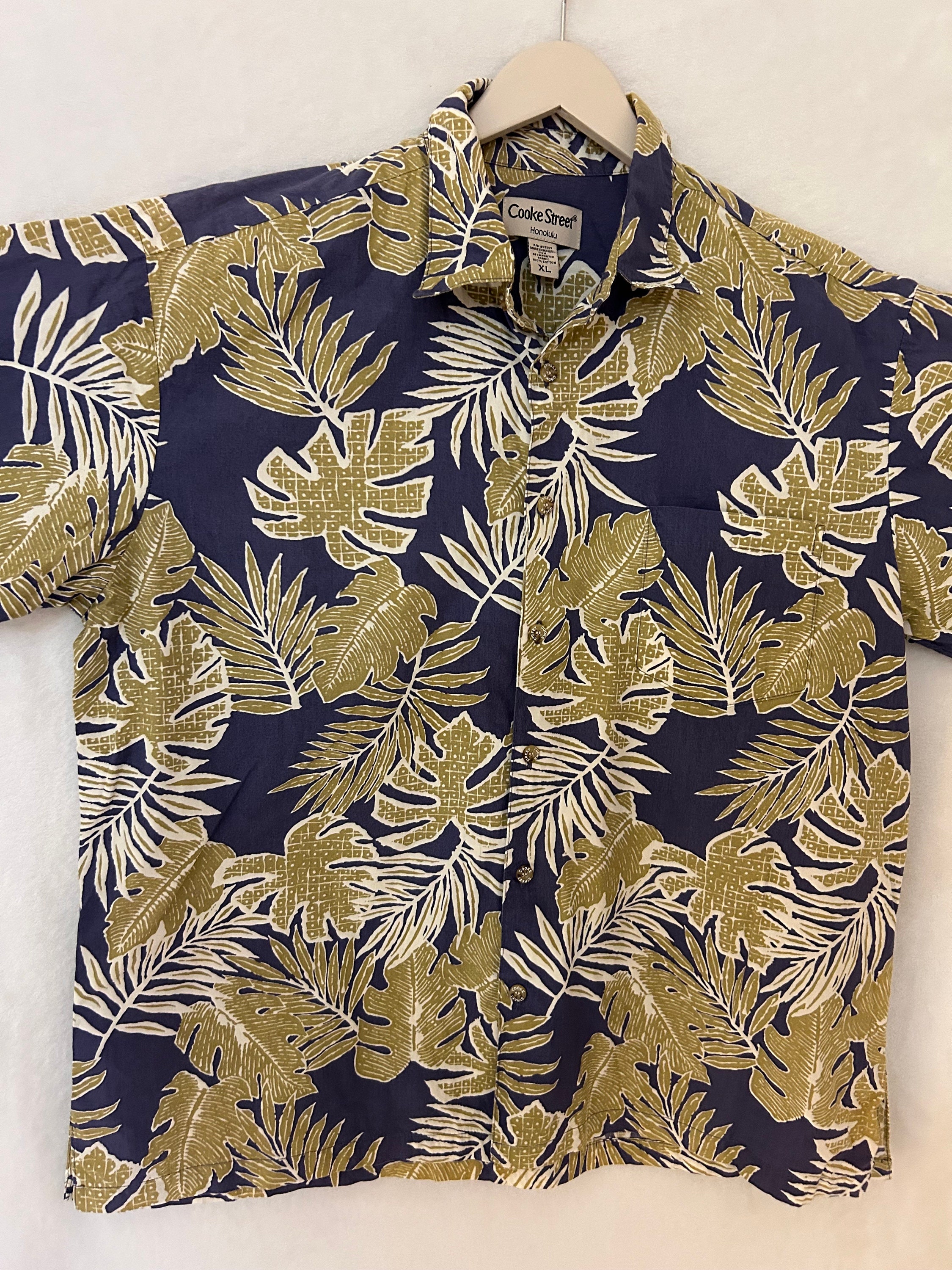 Vintage Cooke Street Hawaiian Aloha Shirt Made in Hawaii 100