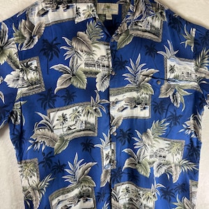 Island shores   Hawaiian Aloha shirt XLarge 100 percent   made in rayon Thank you for shopping! AlohafromHawaiiUS