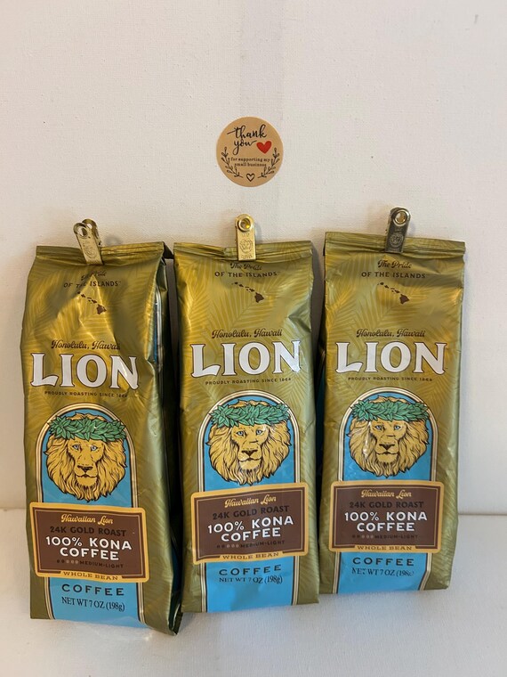ハワイ　ライオンコーヒー全豆100%コナコーヒー24kゴールドロースト ハワイ ライオンコーヒー全豆100%コナコーヒー24kゴールドロースト