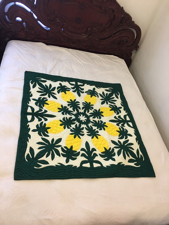 Hawaiian Handmade Quilts Baby Blankets/wall Hanging Pineapples Etsy