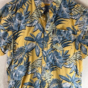 Vintage Penguin Aloha Shirt: Hawaiian Floral Print, 100% Cotton, Large