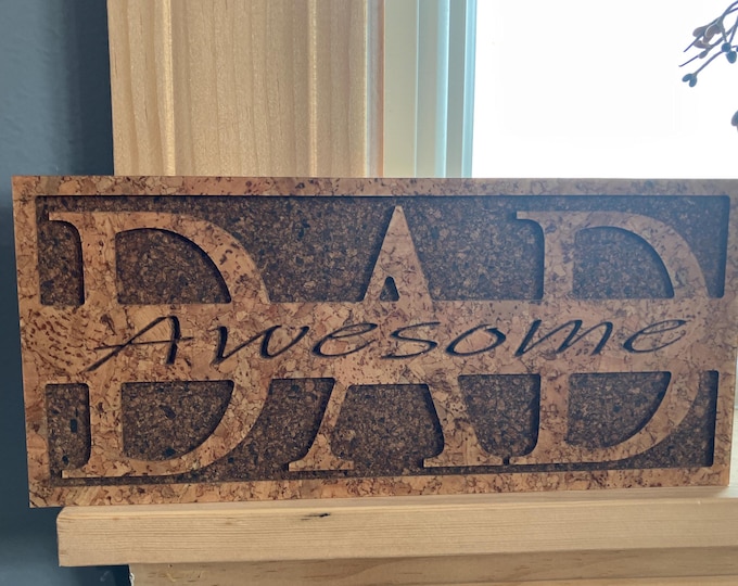 Wooden “Awesome Dad” Plaque