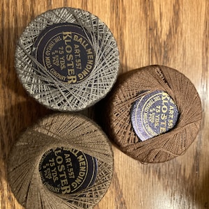 Vintage Kloster Darning Thread Set of 3 Spools