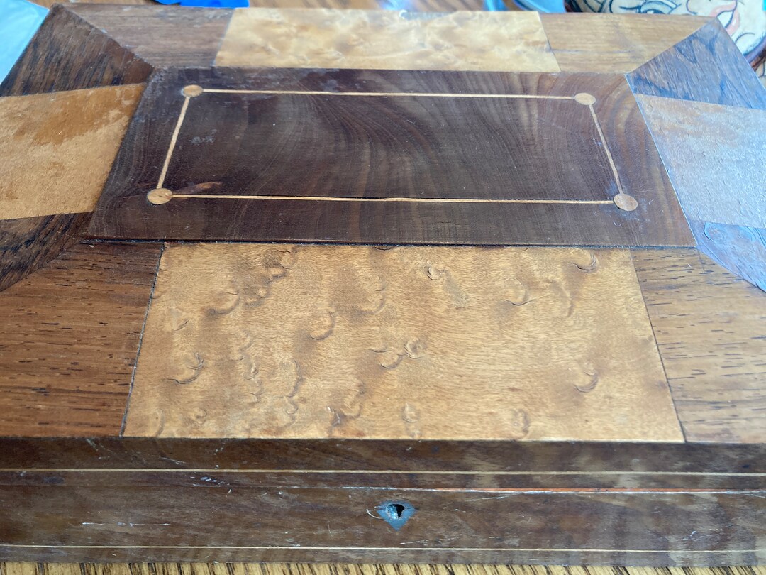 Timber Document Box Antique Inlaid Wood Document Box - Etsy