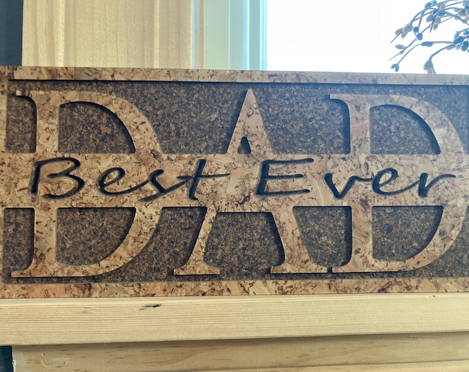 Wooden “Best Dad Ever” Plaque