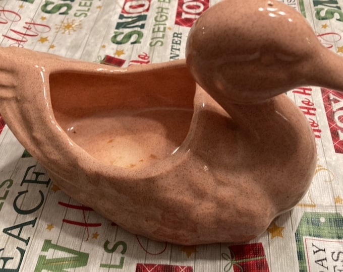 Vintage Pink Goose Ceramic Planter