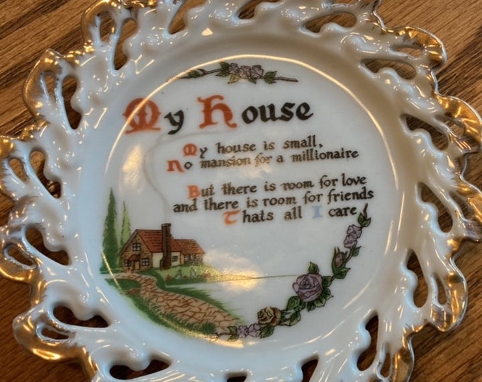 Vintage “My House” Miniature Plate