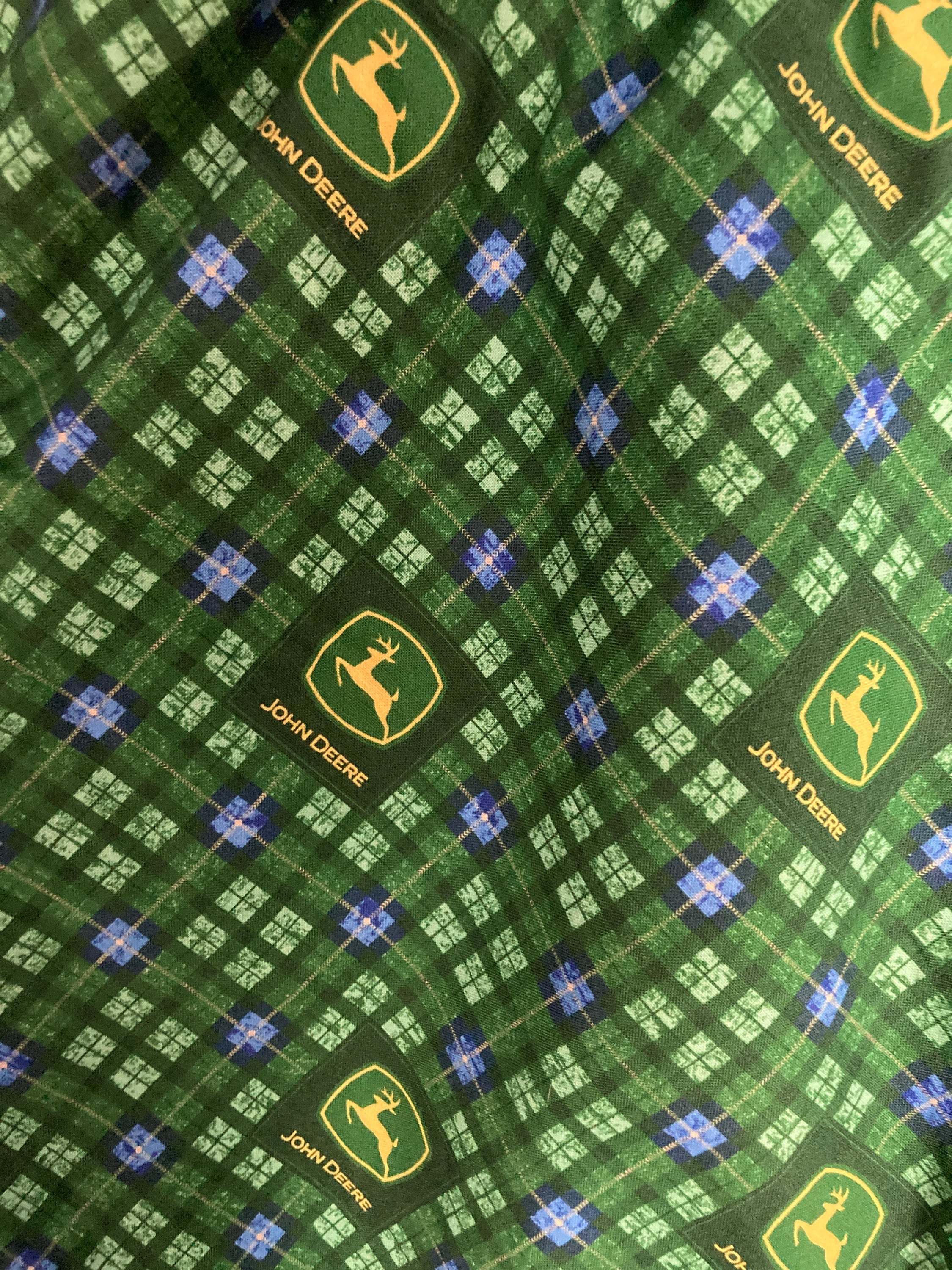 John Deere and Blue Minky Baby Blanket