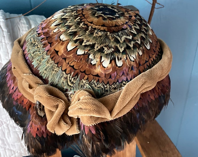 Vintage Pheasant Feather Hat