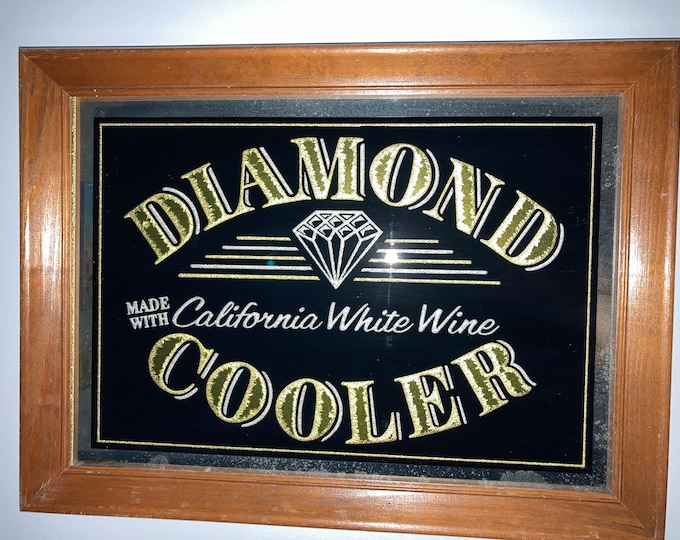 Vintage Diamond Cooler Wine Sign