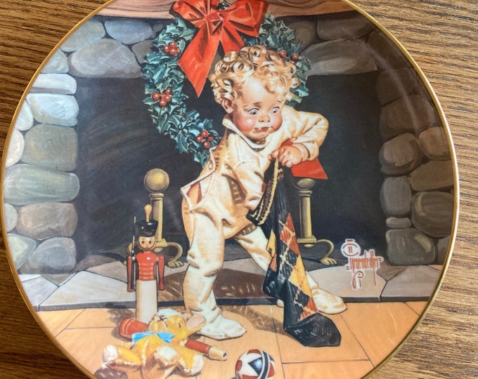 Vintage Joseph C. Leyendecker “Christmas Morning” Collector’s Plate