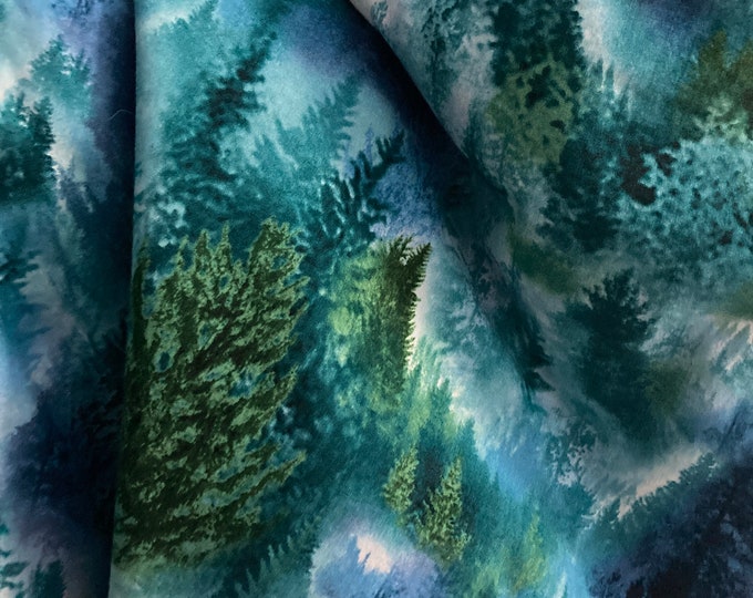 Forest in Beautiful Blues, Teals, and Purples with Jean Cuddle Minky