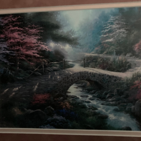 Thomas Kinkade “Bridge of Faith” Lithigraph