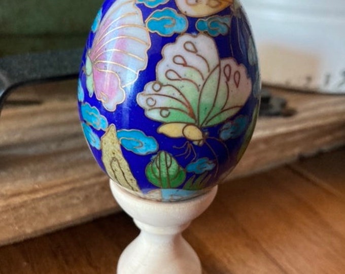 Vintage Cloissone Egg Ornament