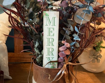 Rusty Can Dried Eucalyptus Christmas Arrangement