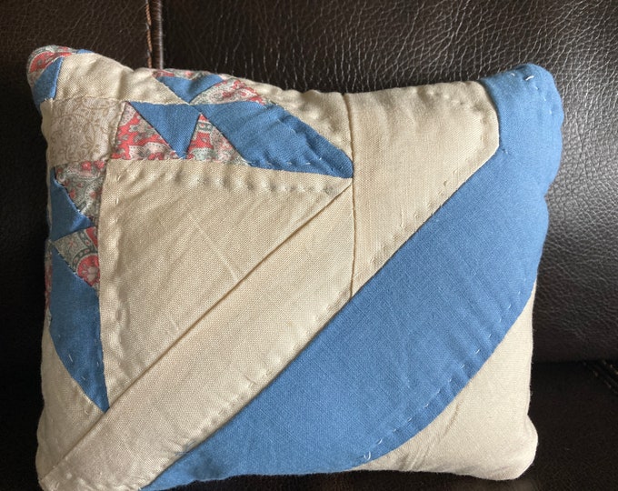 Vintage Quilt Blocks Repurposed into Pillow