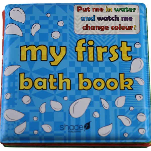 My First Bath Book, Educational Children's Book, Water Colour Changing Toddler Book, Baby Bath Toy, Kids Activity Book, Gender Neutral Gifts
