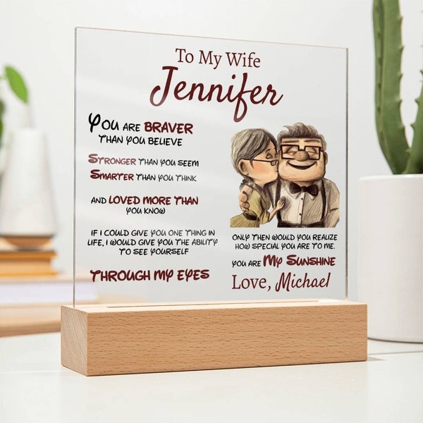 Meaningful Gift for Wife, Best Gift for Wife on Her Birthday, Wife Christmas Gift, Customized Gift for Wife on Anniversary, Romantic Disney