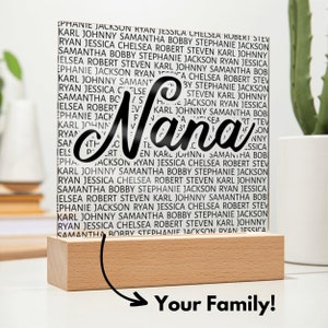 Personalized Grandkids Acrylic Plaque, Gift for Grandma Birthday, Unique Gift for Grandma from Grandkids, Nana Christmas Gift, Grandmother