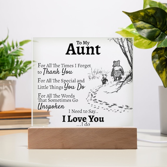 Personalized Auntie Gift, Aunt Gift, Thank You Gift For Aunt, Gift From Niece, Christmas Gift For Aunt, Custom Family Gift, Mothers Day Gift