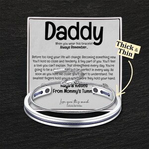 Gåva från ofödda barn till pappa - Minnessak för blivande pappa - Armbandsset för första gången pappa - Manschett & Kedja - Smycken för blivande pappa