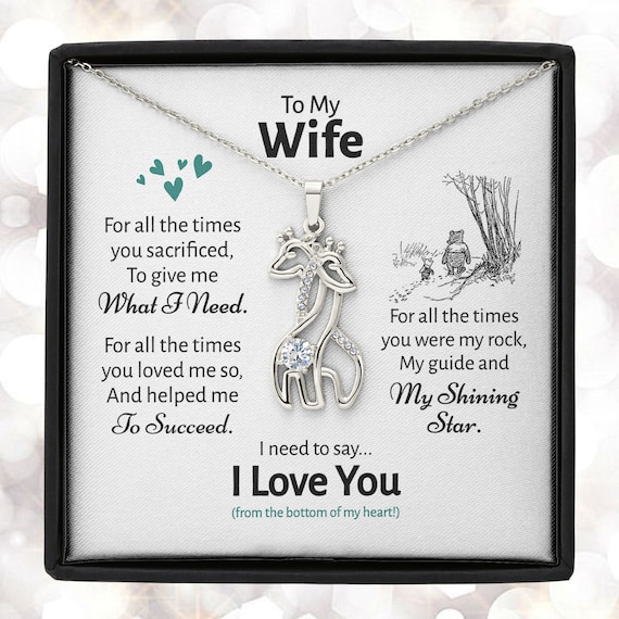To My Smoking Hot Wife Necklace - Stainless Steel Cubic Zirconia Heart Pendant, 18-22" Chain - View #11