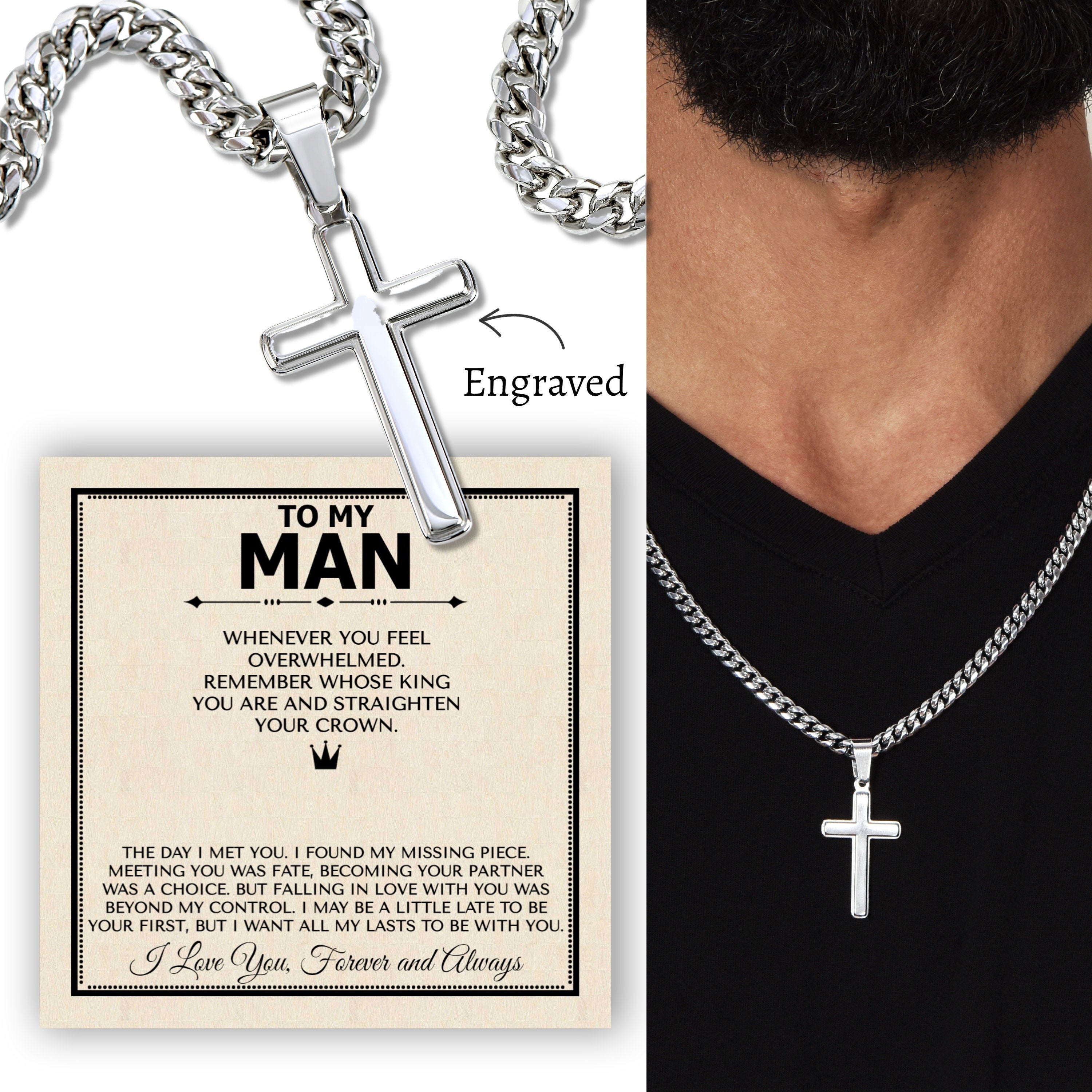 To my man cross necklace deals