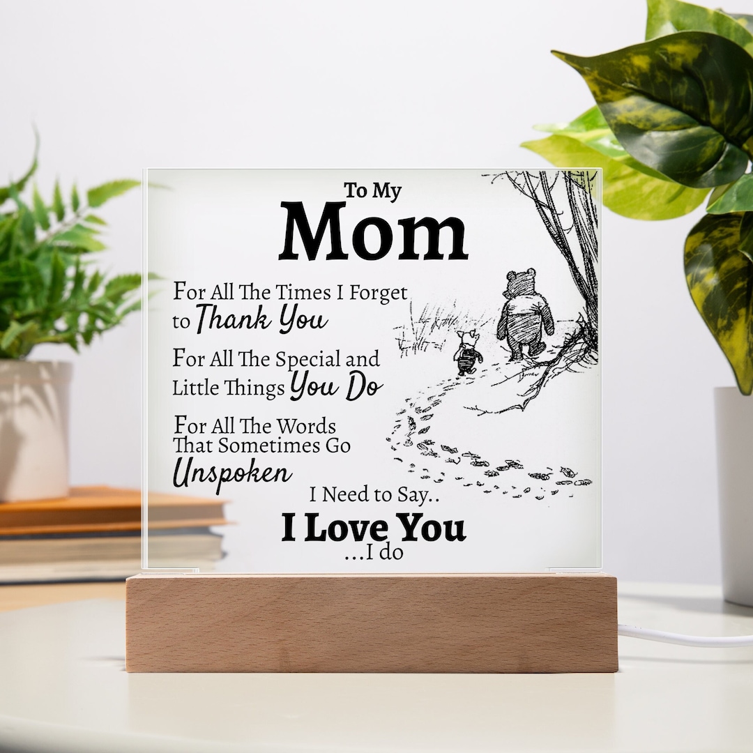 Sentimental to My Mom LED Acrylic, Good Gift for Mom Birthday