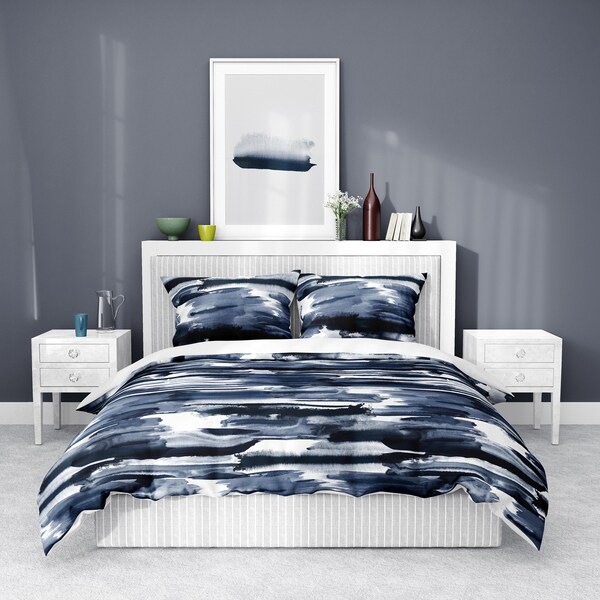 Navy Bedding Etsy