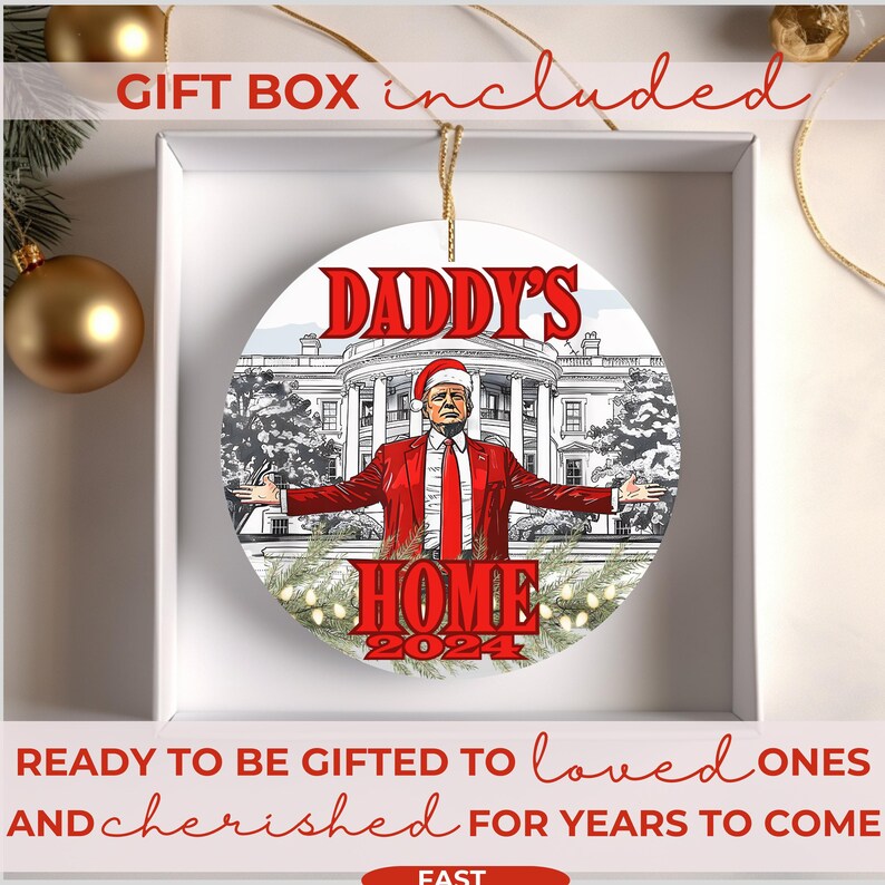 Trump White House Ornament, Trump 2024 Victory Ornament, President Trump White House Ornament, Trump 2024 Victory Ornament, President