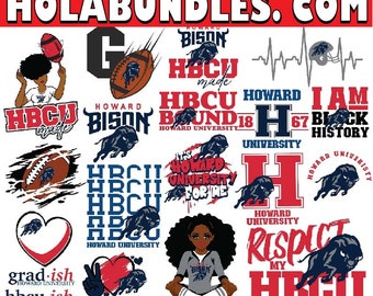 Howard University Svg, Hbcu Svg Bundle, HBCU svg, historically black college designs