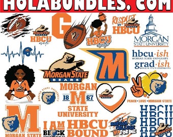 Morgan State Artwork HBCU Collection, college designs, HBCU svg, historically black college designs