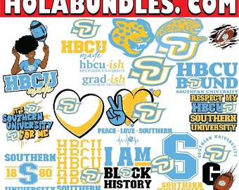 Southern University Artwork HBCU Collection, college designs, HBCU svg, historically black college designs