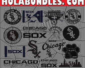 Chicago-White Sox Baseball Svg, Chicago-White-Sox Svg, M-L-B Svg, M L B Svg, Instant Download