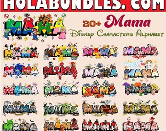 20+ Mama Cartoon PNG Bundle, Characters Letters PNG,Doodle Story PNG,Doodle Alphabets Sublimation,Magical Mama,Mother's Day,Instant Download