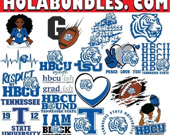 Tennessee State Svg, Tennessee State Hbcu Afro - Celebrate Historically Black Colleges-High Quality