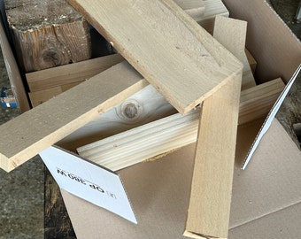 Boîte à restes de bois artisanal en bois massif