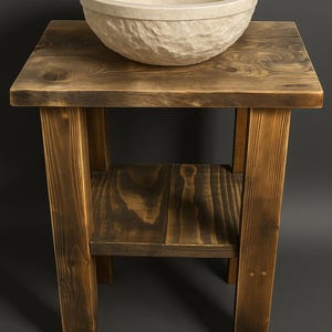 Rustic washstand made from reclaimed timber | Handcrafted bathroom furniture in country style | Sustainable vanity unit