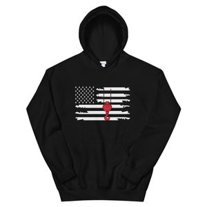 American Flag Crane Hoodie, American Flag Crane Sweatshirt, Crane Operator Hoodie, Crane Operator Pullover, Union Worker Hoodie