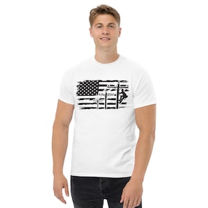 Lineman Shirt - Lineman T-Shirt - Electrician Shirt - American Trades Shirt - Union Worker Lineman T-Shirt - American Flag Shirt