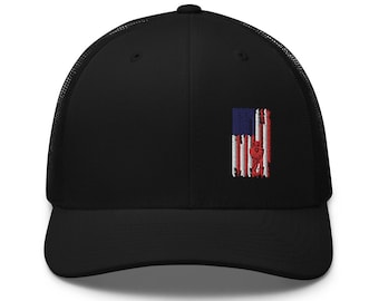 Sombrero snapback del operador de la grúa - sombrero de la grúa FLag - sombrero bordado - sombrero de la bandera americana