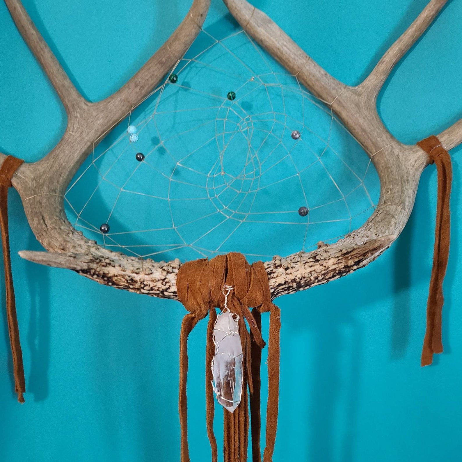 Real Antler Dream Catcher XL Antler Art Dream Catcher Etsy