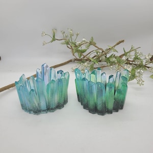Crystal tealight holders, resin candle holders, personalized tea light holders