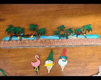 Advent calendar, christmas countdown, tropical gnome calendar